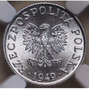 Poľská ľudová republika, 1 grosz, 1949, NGC MS 67