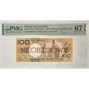 100 Złoty, Serie H, 1990, PMG 67 EPQ, UNGEBRAUCHT, MAX TOP TOP