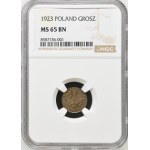 Zweite Polnische Republik, 1 Groschen 1923, NGC 65 BN