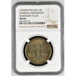 Volksrepublik Polen, 10 Złoty 1965, NGC MS 66, Große Säule