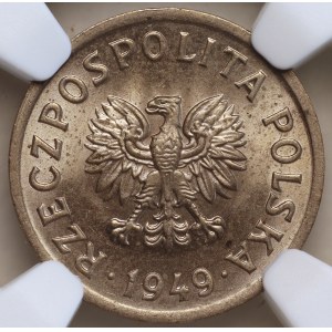 People's Republic of Poland, 10 groszy, 1949, Copper-Nickel, NGC MS 64