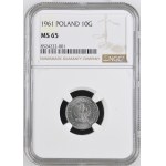 Volksrepublik Polen, 10 Groszy 1961, NGC MS 65