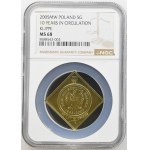 III RP, Klipa 5 Groszy 2005 „10 lat obiegu”, NGC MS 68
