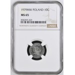 Volksrepublik Polen, 10 Groszy 1979, NGC MS 65