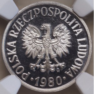 République populaire de Pologne, 10 groszy 1980, NGC PF 66 Ultra Cameo