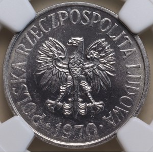 République populaire de Pologne, 50 groszy 1970, NGC MS 64