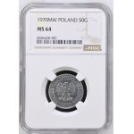 République populaire de Pologne, 50 groszy 1970, NGC MS 64