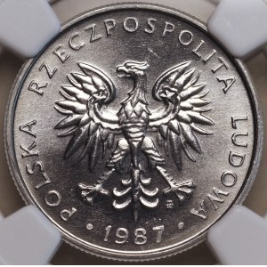 Volksrepublik Polen, 50 Groszy 1987, NGC MS 66