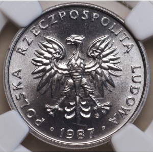 People's Republic of Poland, 50 groszy, 1987, NGC MS 65