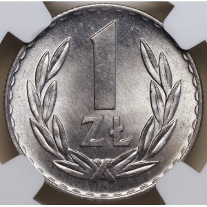 People's Republic of Poland, 1 zloty, 1971, NGC MS 65