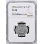 People's Republic of Poland, 1 zloty, 1971, NGC MS 64