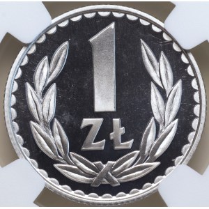 République populaire de Pologne, 1 zloty 1982, NGC PF 69 Ultra Cameo