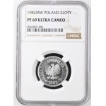 République populaire de Pologne, 1 zloty 1982, NGC PF 69 Ultra Cameo