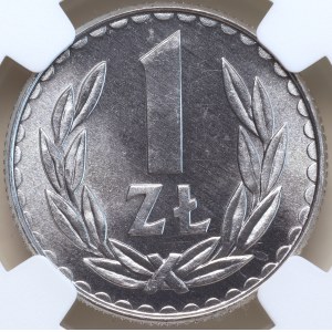 République populaire de Pologne, 1 zloty 1988, NGC MS 67