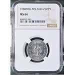 République populaire de Pologne, 1 zloty 1988, NGC MS 66