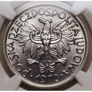 Volksrepublik Polen, 2 Złoty 1970, NGC MS 66, abgerundete „7“