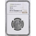 Volksrepublik Polen, 2 Złoty 1970, NGC MS 66, abgerundete „7“