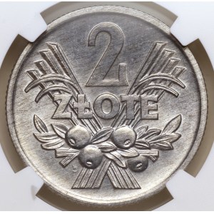 République populaire de Pologne, 2 złoty 1973, NGC MS 64