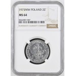 République populaire de Pologne, 2 złoty 1973, NGC MS 64