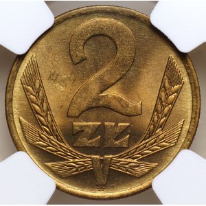 Volksrepublik Polen, 2 Złoty 1975, NGC MS 64