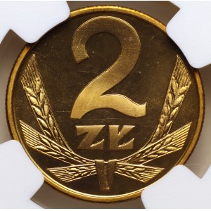République populaire de Pologne, 2 zlotys 1982, NGC PF 68 CAMEO