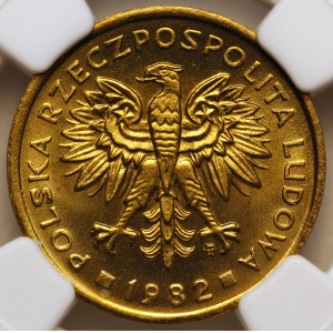 Volksrepublik Polen, 2 Złoty 1982, NGC MS 65