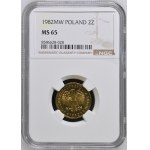 Volksrepublik Polen, 2 Złoty 1982, NGC MS 65