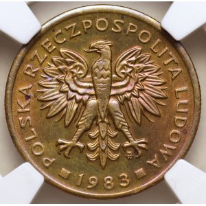 République populaire de Pologne, 2 zlotys 1983, NGC MS 64