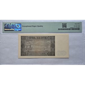 PRL, 2 Złote 1948, Seria-BR, PMG 65 EPQ