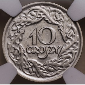 II RP, 10 Groszy 1923, NGC MS 61