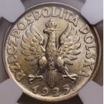 Second Polish Republic, 1 zloty, 1925, NGC AU 58, London Mint