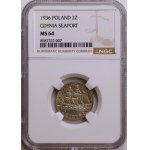 Deuxième République polonaise, 2 zlotys de 1936, NGC MS 64, Voilier