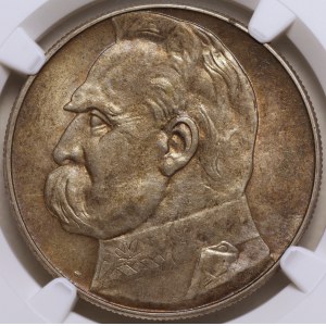 Zweite Polnische Republik, 10 Złoty 1935, NGC MS 62, J. Piłsudski
