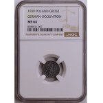 Generalgouvernement, 1 Groschen 1939, NGC MS 64