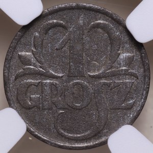 Generalgouvernement, 1 Groschen 1939, NGC MS 63