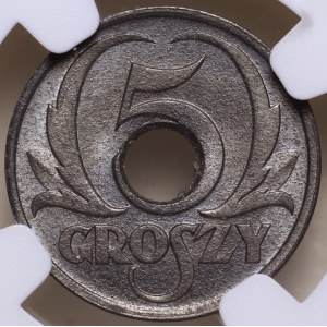 Generalna Gubernia, 5 Groszy 1939, NGC MS 66
