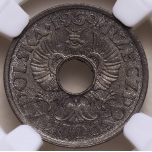 General Government, 5 groszy 1939, NGC MS 65