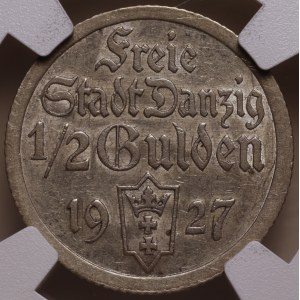 Freistadt Danzig, 1/2 Gulden 1927, NGC AU 55
