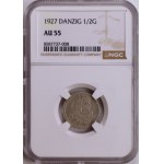Freistadt Danzig, 1/2 Gulden 1927, NGC AU 55