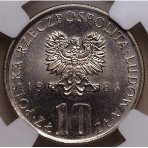 Poľská ľudová republika, 10 zlotých, 1984, „Bolesław Prus“, NGC MS 64
