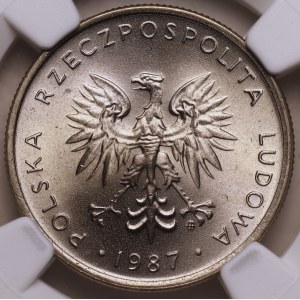 République populaire de Pologne, 10 zlotys 1987, NGC MS 65