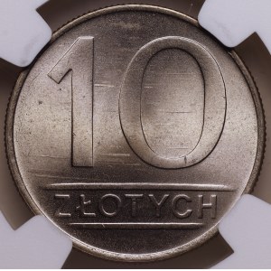 République populaire de Pologne, 10 zlotys 1987, NGC MS 65