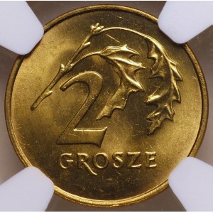 III RP, 2 Grosze 1992, NGC MS 66
