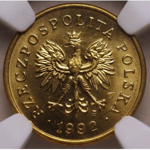 III RP, 2 Grosze 1992, NGC MS 66