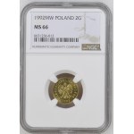 III RP, 2 Grosze 1992, NGC MS 66