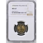 Third Republic of Poland, 5 zlotych, 1996, NGC MS 67