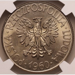 People's Republic of Poland, 10 zlotych 1960 “Tadeusz Kościuszko,” NGC MS 63