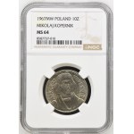 République populaire de Pologne, 10 zlotys 1967 « Nicolas Copernic », NGC MS 64