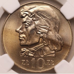 République populaire de Pologne, 10 zlotys 1970 « Tadeusz Kościuszko », NGC MS 65