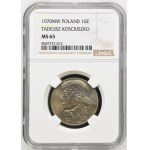 République populaire de Pologne, 10 zlotys 1970 « Tadeusz Kościuszko », NGC MS 65